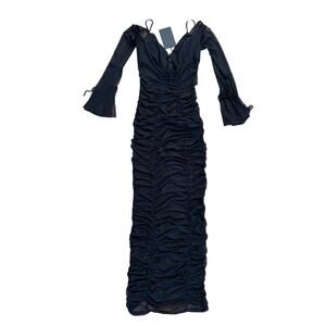 Jagger & Stone - Bellatrix Ruched Maxi Dress in Black